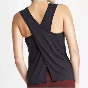 Joy Lab Women's Tie Back Sleeveless Athleisure Workout Tank Top Shirt Black S‎